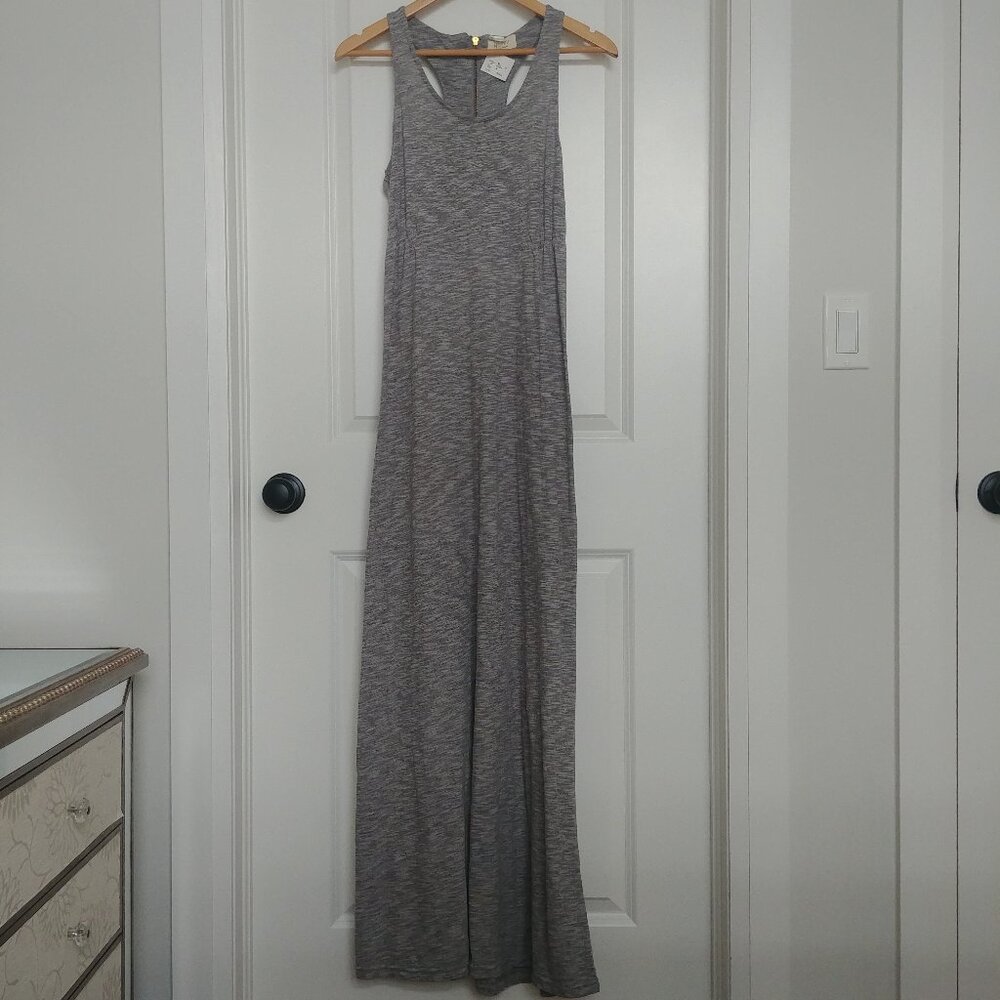 NEW WITH TAGS Numph textured heather grey maxi dress racerback Small
